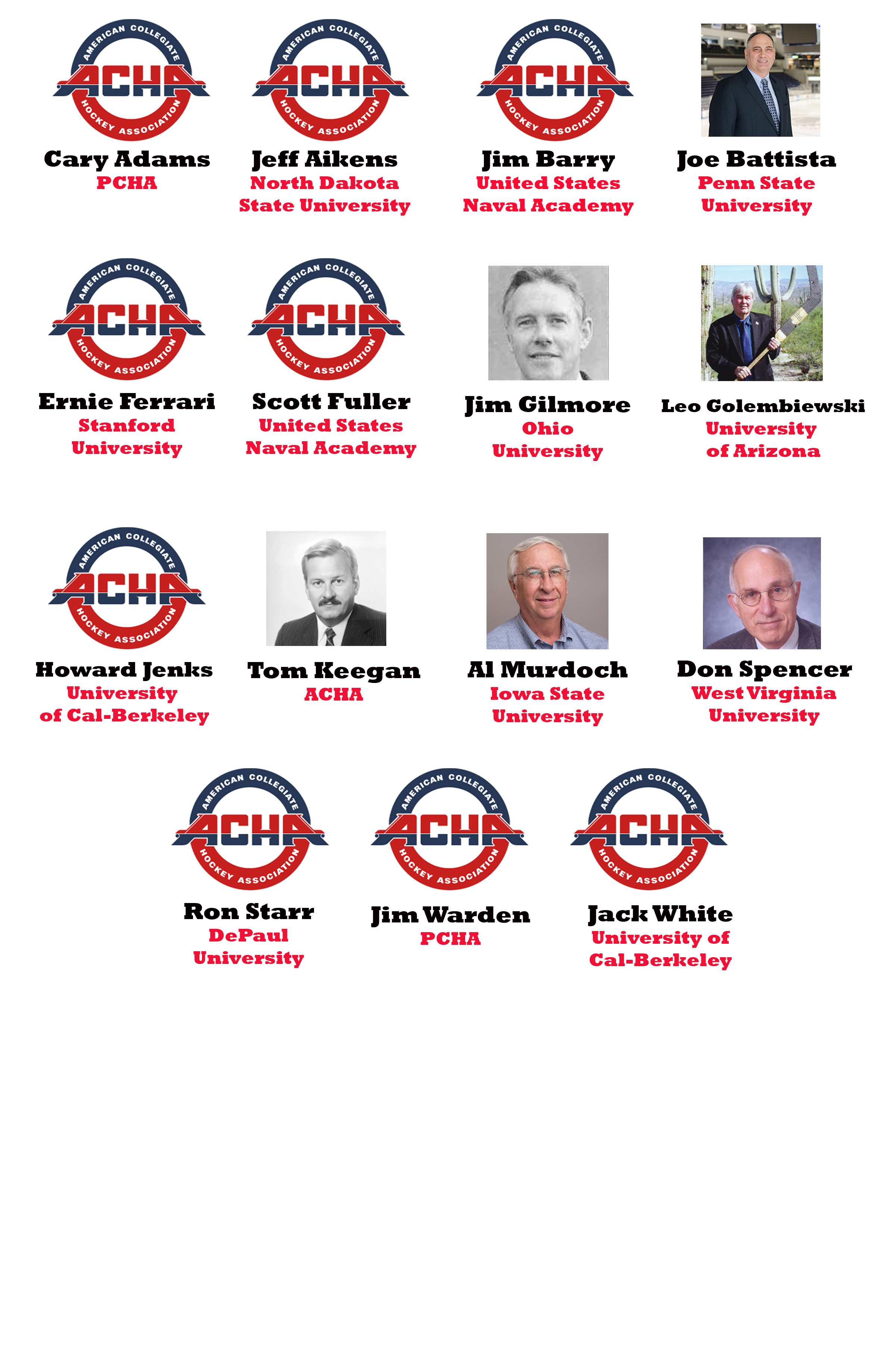 Charter Members American Collegiate Hockey Association (ACHA)