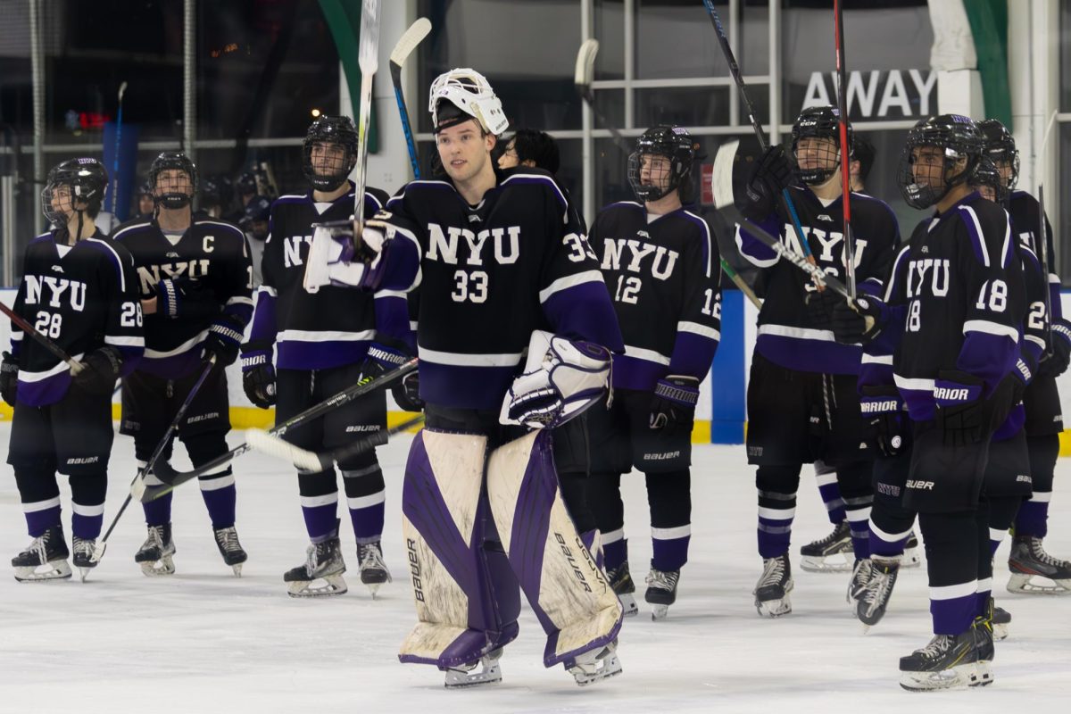 NYU Ice Hockey honors 11 players at senior night American Collegiate Hockey Association (ACHA)