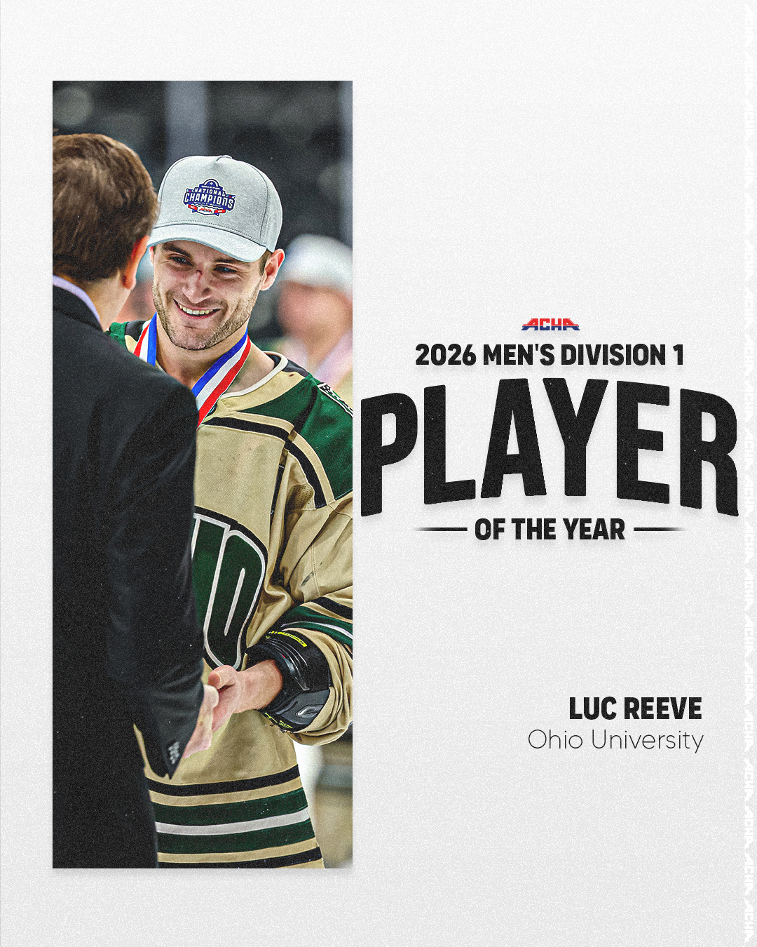 OHIO UNIVERSITY’S LUC REEVE NAMED ACHA M1 PLAYER OF THE YEAR
