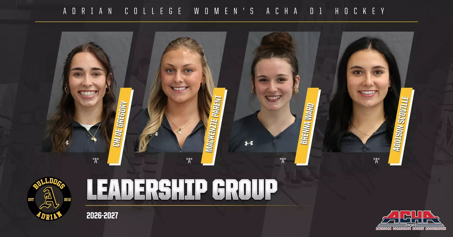 W1 Adrian Announces Leadership Group for 2026-27 Season